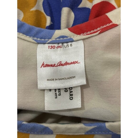HANNA ANDERSSON PLAYGROUND DRESS POCKETS MULTI DAISY PRINT 130 US8 - Picture 7 of 8